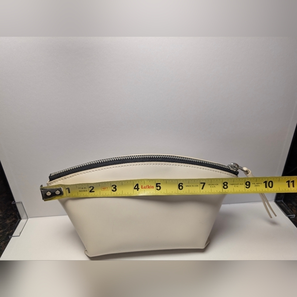 Small White leather AllSaints Anais Pouch Makeup Case - Picture 14 of 14